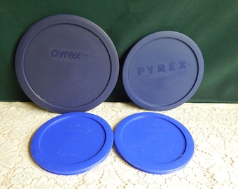 Pyrex Replacement Lids - Round Blue Lids - Pyrex Blue Lids