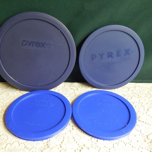 Pyrex Replacement Lids - Round Blue Lids - Pyrex Blue Lids