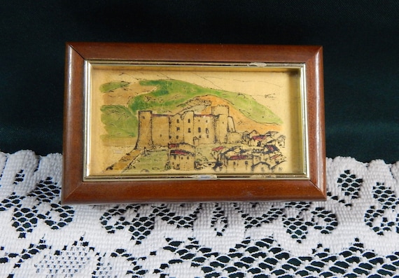 Italian Trinket Box - Hand Crafted Box - Gold Foil