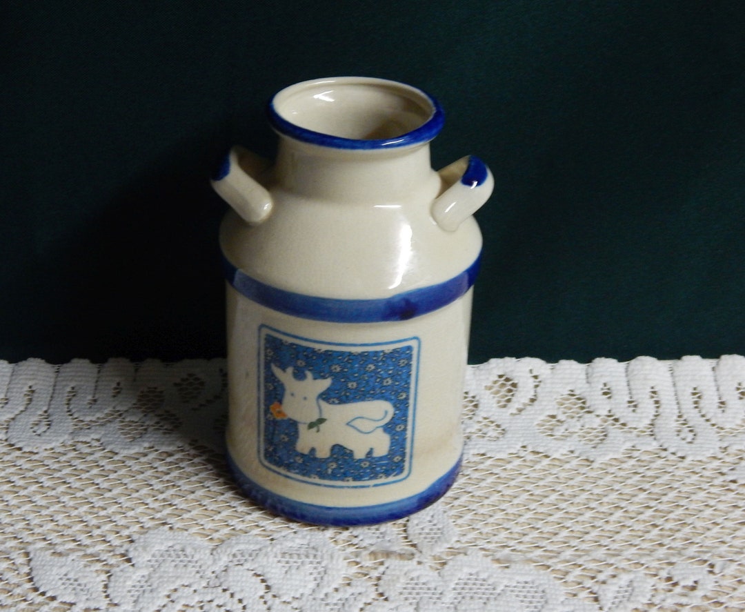 Ceramic Milk Can Milk Can Jar Cow Milk Jug Utensil Etsy