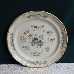 Heartland Chop Plate - 12&quot; Heartland International Stoneware Round Chop Plate or Platter - Replacement Discontinued Pattern - Made in Japan