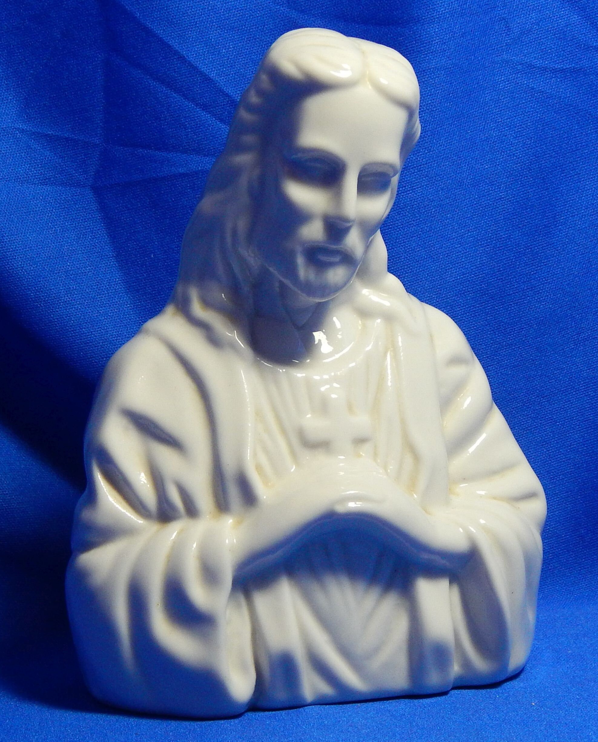 Porcelain Religious Figurines Mother Mary and Jesus Etsy