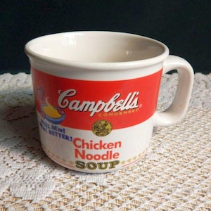 Campbell&#39;s Soup Mug - 1997 Campbell&#39;s Chicken Noodle Soup Mug - Feel M&#39;m! M&#39;m! Better! - Westwood
