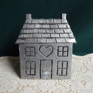 Vintage Pewter House Door Knocker - Metal Home Decor