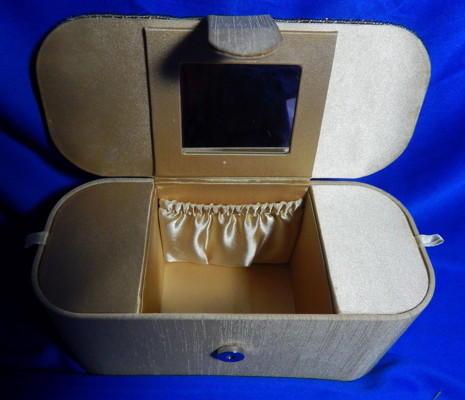 Fabric Jewelry Box Travel Jewelry Case Mirrored Jewelry Etsy