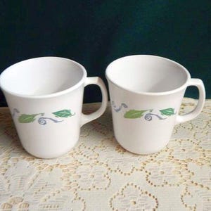 Corning Corelle Spearmint Mugs - Set of 2 - USA Made