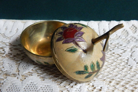 Jewelry Dish Boxes - Vanity Trinket Boxes - Brass… - image 5