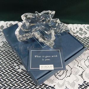 Waterford Crystal Bowl - Marquis Waterford Crystal - Crystal Leaf Bowl - Crystal Candy Dish - Elegant Crystal - Original Box