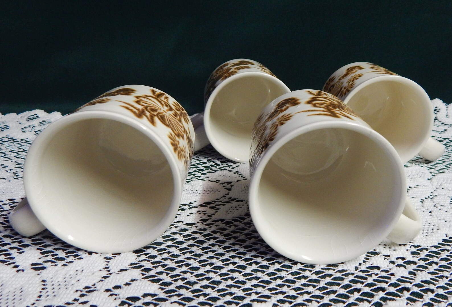 English Tea Mugs Set of 4 WP Made in England Flower Etsy