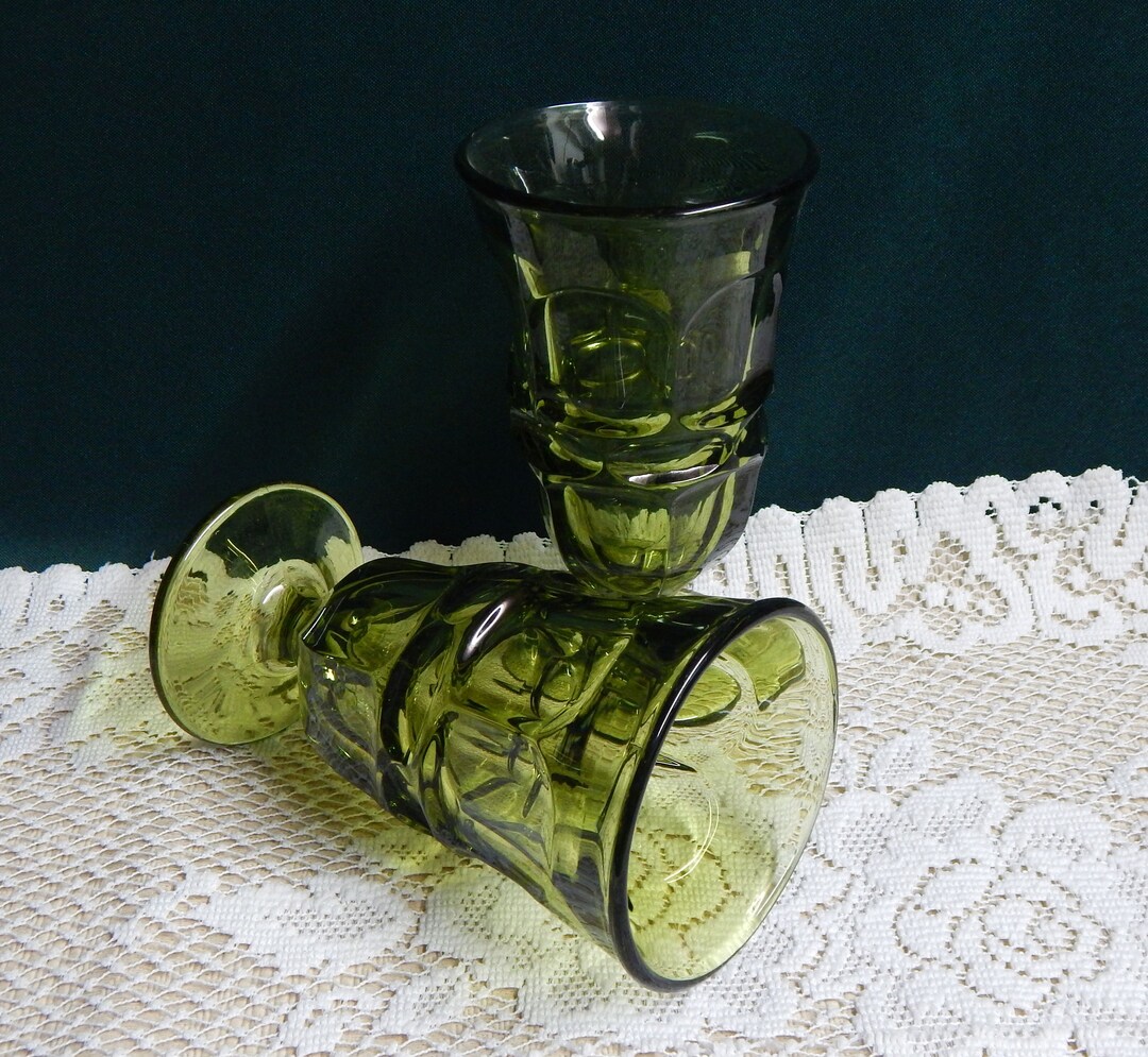 Fostoria Argus Green Iced Tea Glasses Set of 2 Fostoria Iced Tea Argus