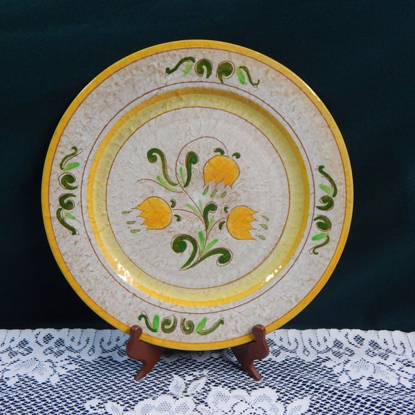 Stangl Chop Plate - Round Platter -Tulip Yellow Plate - Terra Rose Line - Serving Plate - Made in Trenton, NJ USA