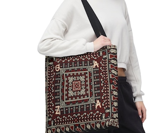 Palästina Ethnic Print Einkaufstasche: Gaza Solidarity Handtasche
