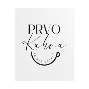 Rolled Posters, Bosnian Kahva and Language Lovers, Balkan Coffee Art, Bosnian Wall Decor, Unique Bosnian Gift, Coffee Poster Print
