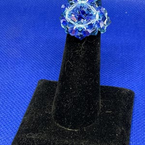 Multi blue Crystal Ring