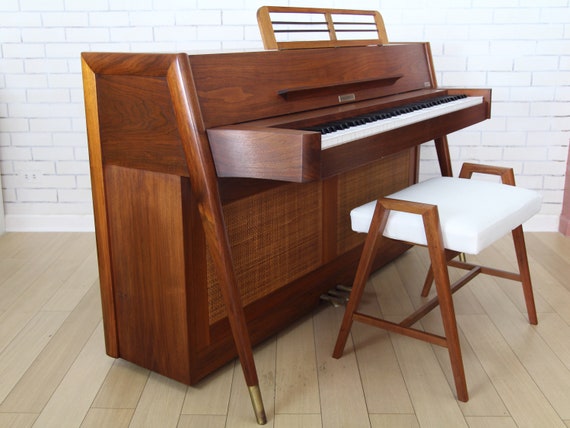 Mid Century Baldwin Acrosonic Piano With Original Bench Etsy