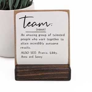 Definición de EQUIPO / fuente de escritura / obsequio corporativo personalizado, obsequio para compañeros de trabajo, obsequio laboral, obsequio de oficina, reconocimiento a empleados