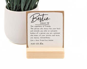 Bestie Definition Sign: Message-in-a-Box Friend Gift