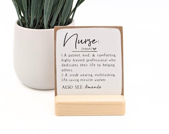 Personalized Nurse Definition Sign: Meaningful Gift