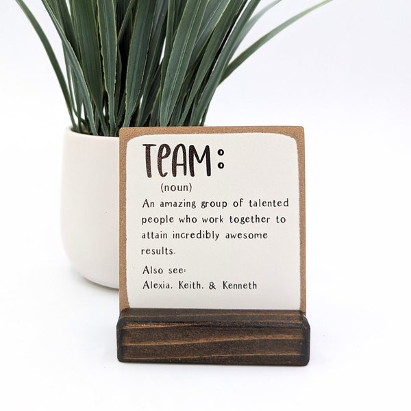 TEAM definition, personalized corporate gift, coworker gift, work gift, office gift, employee appreciation