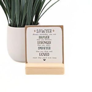 You are braver, stronger, smarter, loved more than you'll ever know | Personalized kids gift, motivational, inspiration gift, wooden plaque,