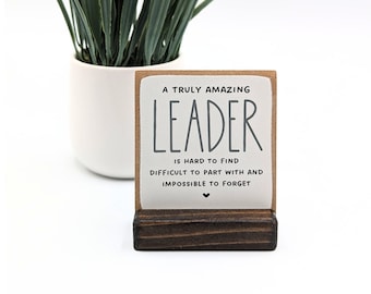 An amazing leader is hard to find, thank you gift, appreciation gift, leader gift,  message in a box, personalized gift