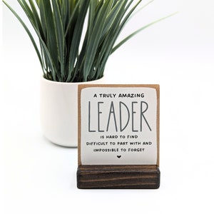 Il est difficile de trouver un leader incroyable, cadeau de remerciement, cadeau de remerciement, cadeau de leader, message dans une boîte, cadeau personnalisé