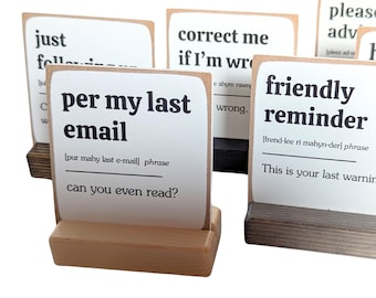 Funny email definitions | Office Signs | Desk Decor | spreadsheet | document it? | job description| Workplace Gift