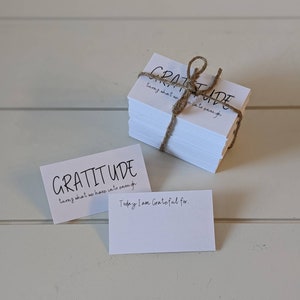 Tarjetas de gratitud (tarjetas de reemplazo para un kit de gratitud o un frasco de gratitud casero) / convierte lo que tenemos en suficiente