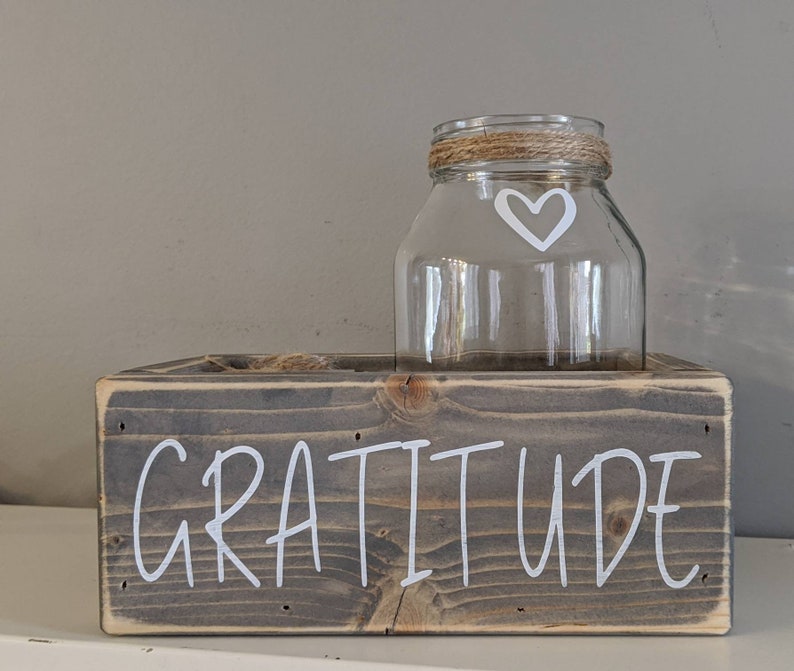 Gratitude kit gratitude jar self care happiness wooden Etsy