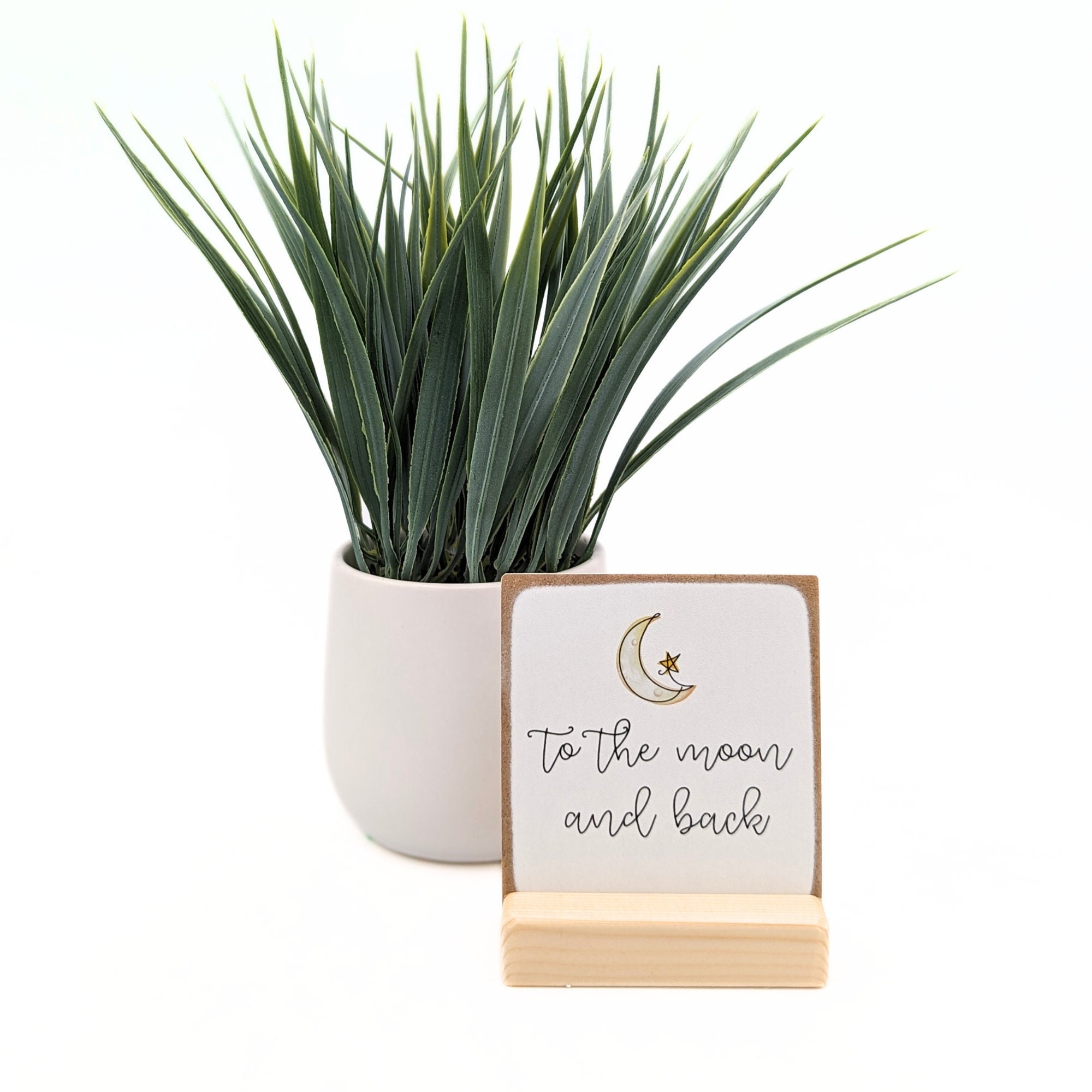 to the moon and back, message in a box, mini wood sign, valentine's gift, love gift
