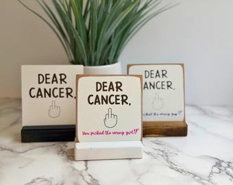 Funny Cancer Gift Sign, Empowering Chemo Support, UV Print (Personalized)