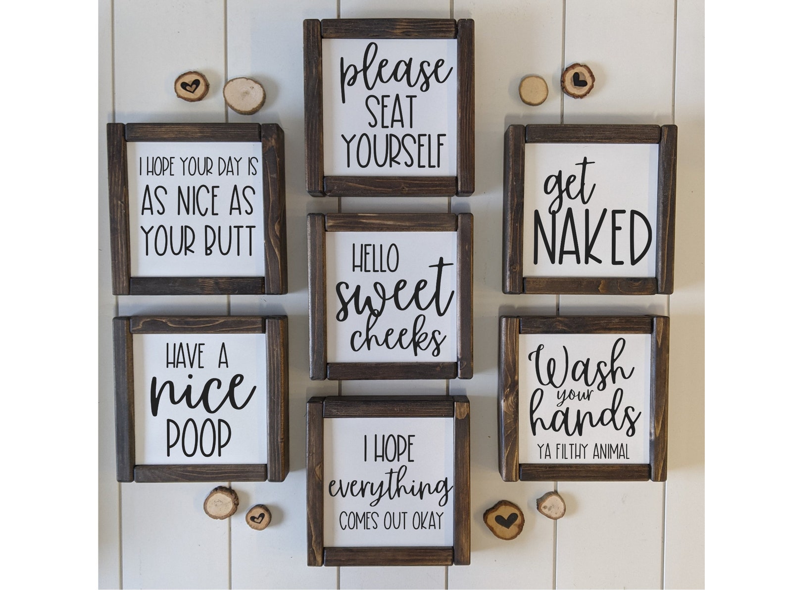 Cute Bathroom signs wall decor bathroom Funny bathroom Etsy