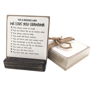 Razones por las que te amamos abuela / Regalo del Día de la Madre para la abuela / regalo personalizado de mamá / Personalizable / abuela / nana / meme