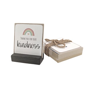 Merci pour votre gentillesse, mini plaque, cadeau de remerciement, cadeau d'appréciation, message dans une boîte