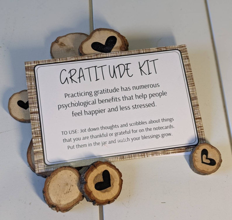 Gratitude kit gratitude jar, gratitude cards, box mother's Day gift, birthday gift, appreciate gift, thank you gift, self care image 5