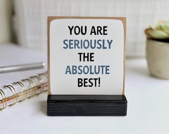 You are seriously the abosolute best | desk plaque 2026 | employee appreciation gift | thank you mini sign | appreciation gift | friendship