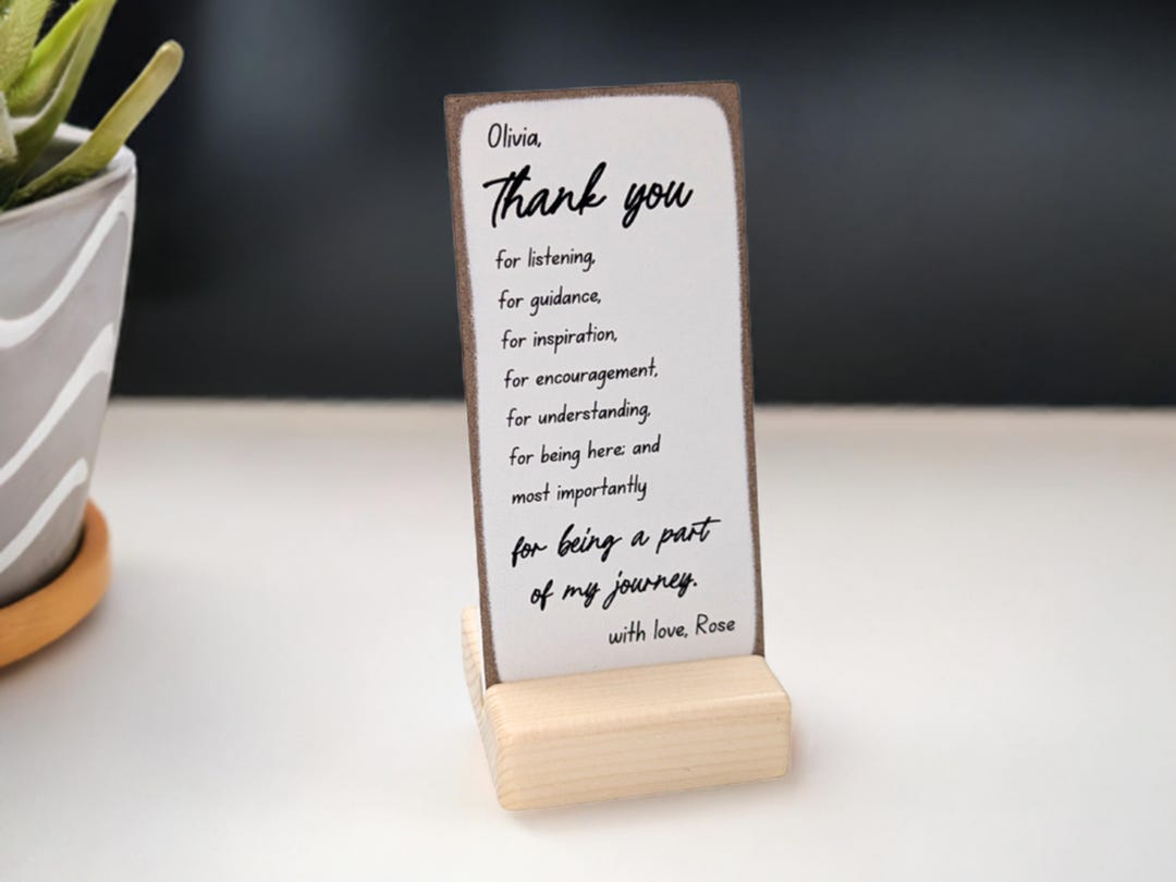 Thank You for Being a Part of My Journey | Thank You Gift ...