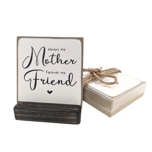 siempre mi madre para siempre mi amiga / regalo del Día de la Madre / regalo personalizado de mamá / linda tarjeta del Día de la Madre / placa