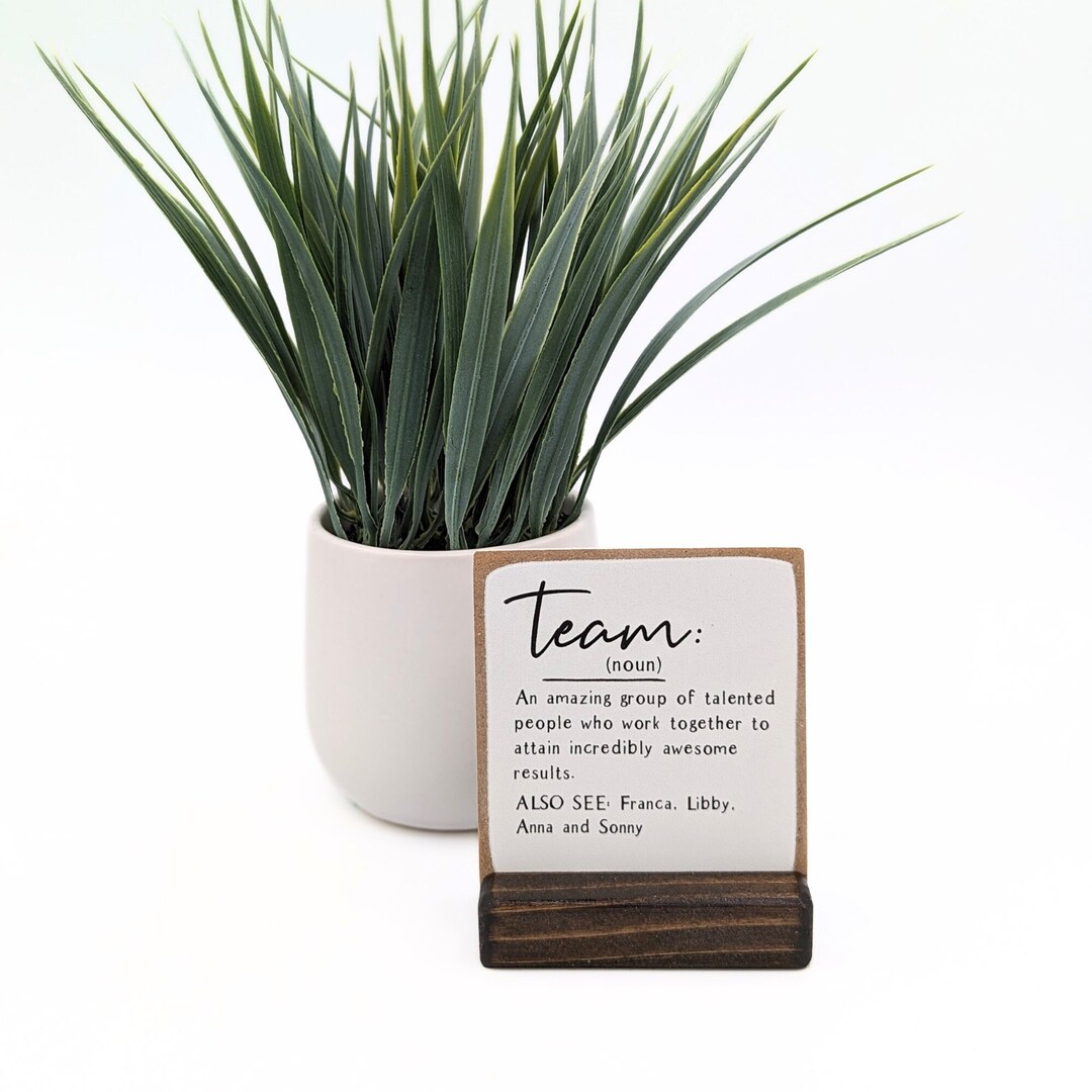 TEAM Definition | Script Font | Personalized Corporate Gift, Coworker ...