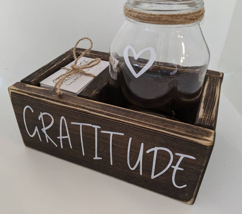 Gratitude kit gratitude jar self care happiness wooden Etsy