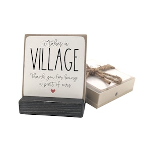 il faut un village pour vous remercier | boîte-message | cadeau pour éducatrice |