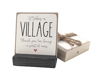 it takes a village thank you gift | message-in-a-box | child care worker gift |