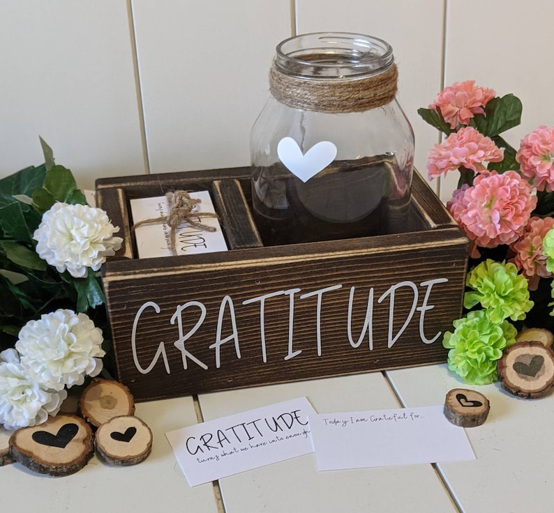 Gratitude kit gratitude jar, gratitude cards, box mother's Day gift, birthday gift, appreciate gift, thank you gift, self care image 3