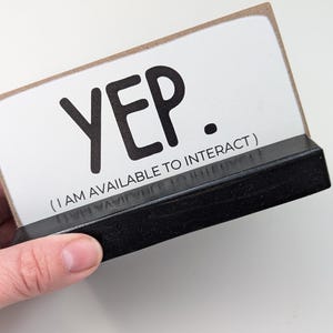 Reversible Desk Sign: NOPE / YEP - Funny Office Decor - Etsy