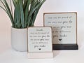 Inspirational gift: "proud of the difference you make" Employee Thank You desk sign product logo
