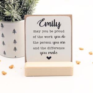 che tu possa essere orgoglioso del lavoro che fai, della persona che sei e della differenza che fai / nome 3D / Natale / regalo di ringraziamento / regalo per i dipendenti