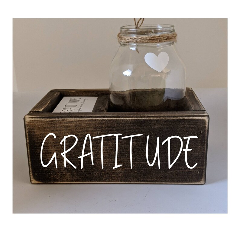 Gratitude kit gratitude jar self care happiness wooden Etsy