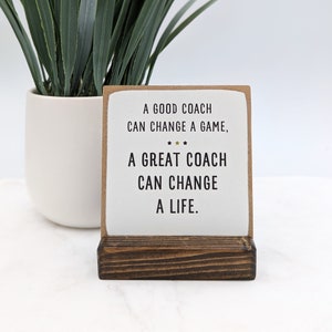 Un bon coach peut changer une vie | boîte-message | carte d'entraîneur | cadeau d'entraîneur | cadeau personnalisé | merci coach