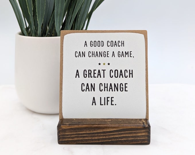 Een geweldige coach kan een leven veranderen | bericht-in-een-box | coachkaart | coachcadeau | gepersonaliseerd cadeau | bedankt coach