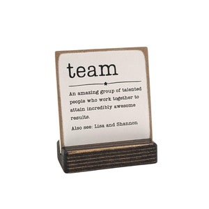 Definición de EQUIPO (fuente mecanografiada), obsequio corporativo personalizado, obsequio para compañeros de trabajo, obsequio laboral, obsequio de oficina, reconocimiento a empleados